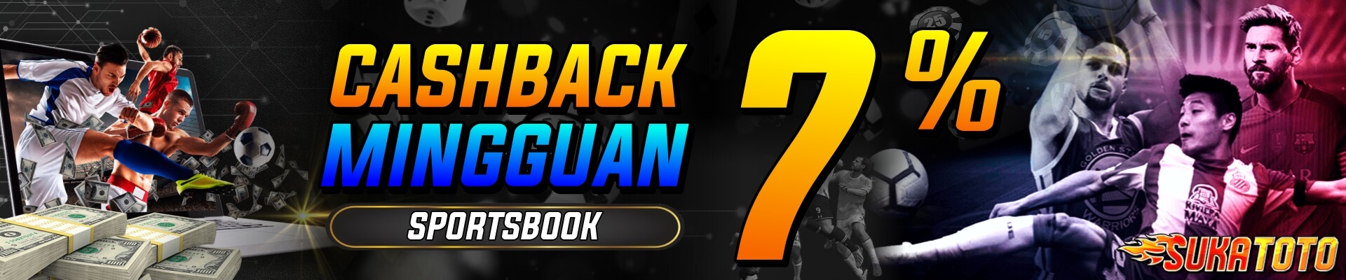 BONUS MINGGUAN SPORTSBOOK CASHBACK 7%